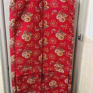 Floral Red Quilted Garment Bag